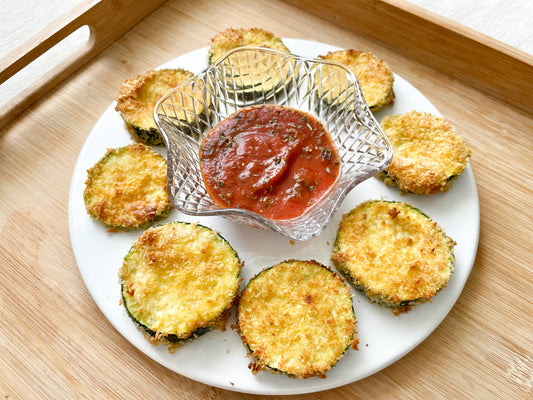 Calabacines en tempura de coco