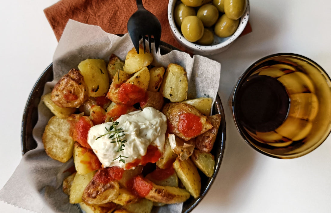 Patatas bravas con alioli saludable