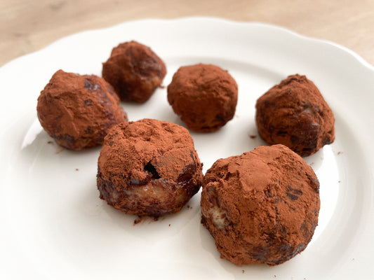 Trufas de plátano y chocolate