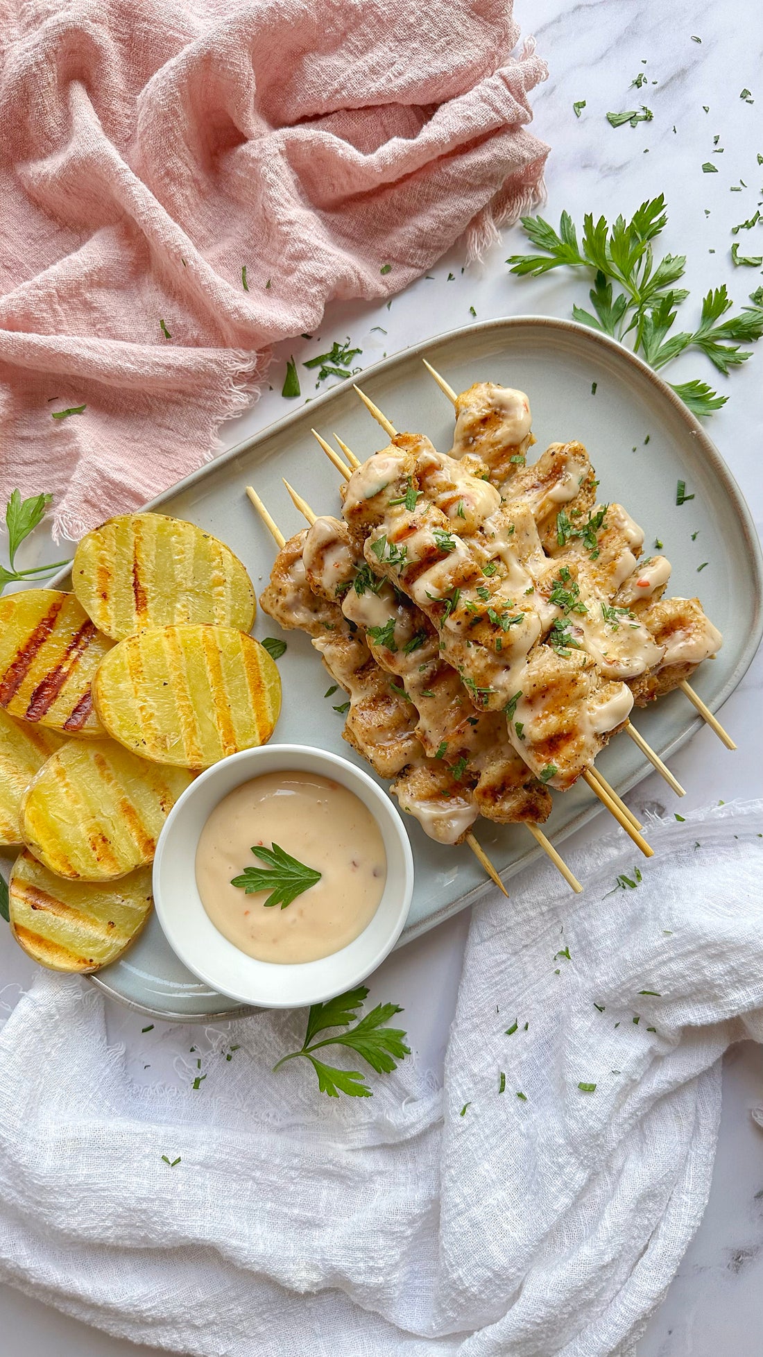 Brochetas de pollo Bang Bang