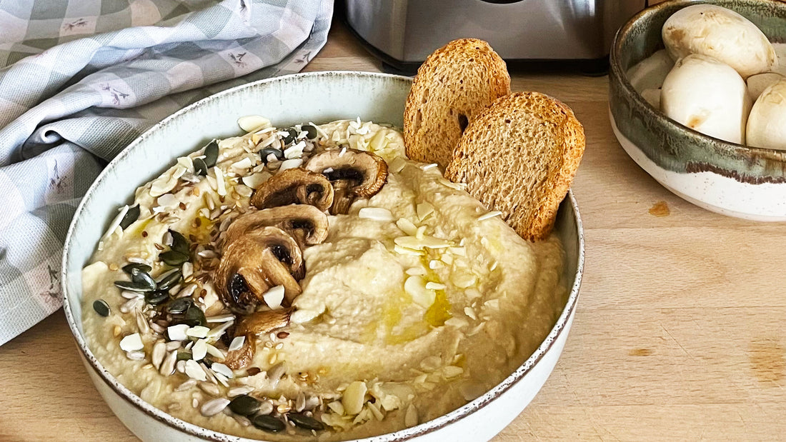 Hummus de champiñones y garbanzos