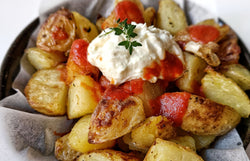 Patatas bravas con alioli saludable