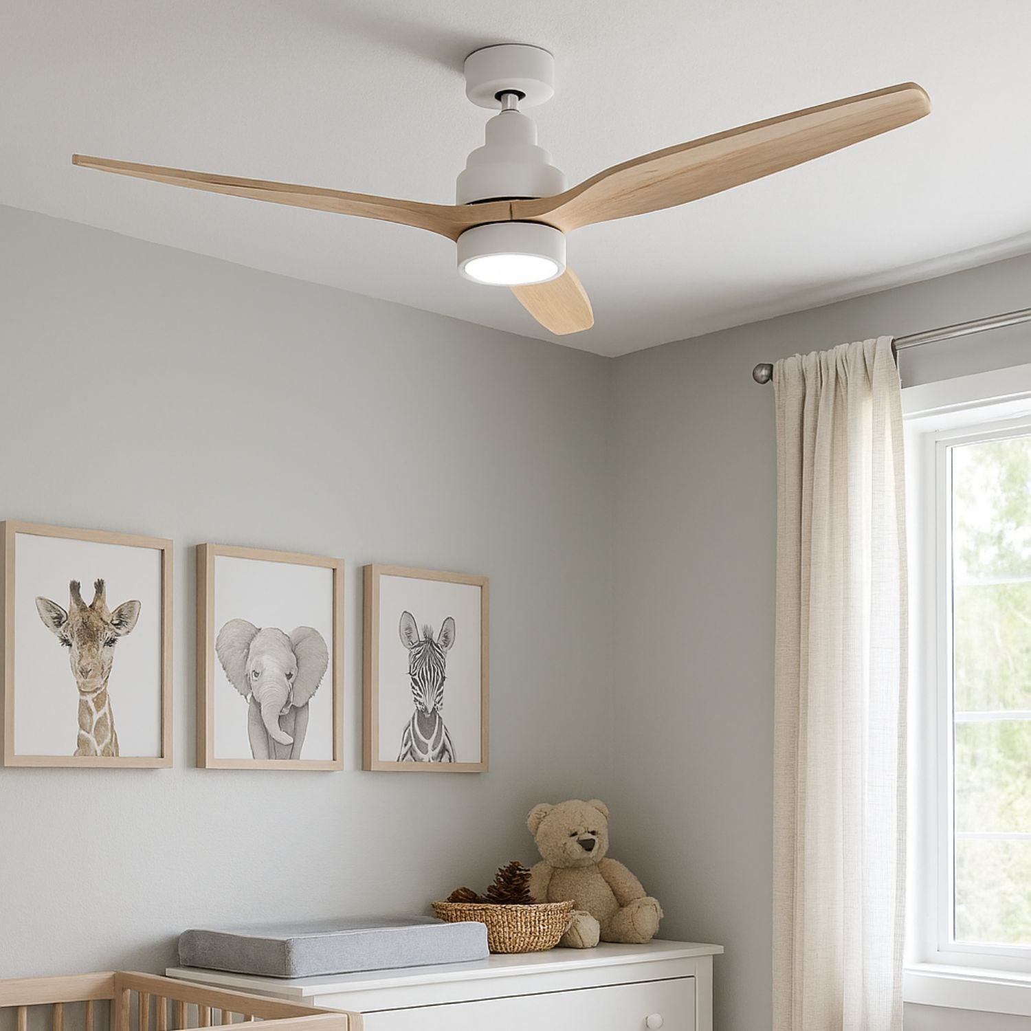 Ventilatore a Soffitto con Luce Led 24W Lampadario Smart Ventilatore a Soffitto con Luce Led 24W Lampadario Smart