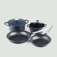 Gifts for less than €100, Kitchen Packs, Menage, Super-Packs!, Cookware - 2 pots, 2 pans - Blue