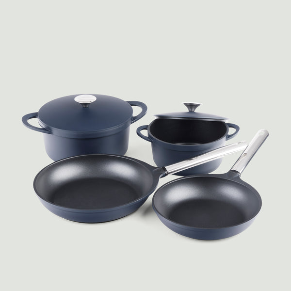 Cookware - 2 pots, 2 pans - Blue